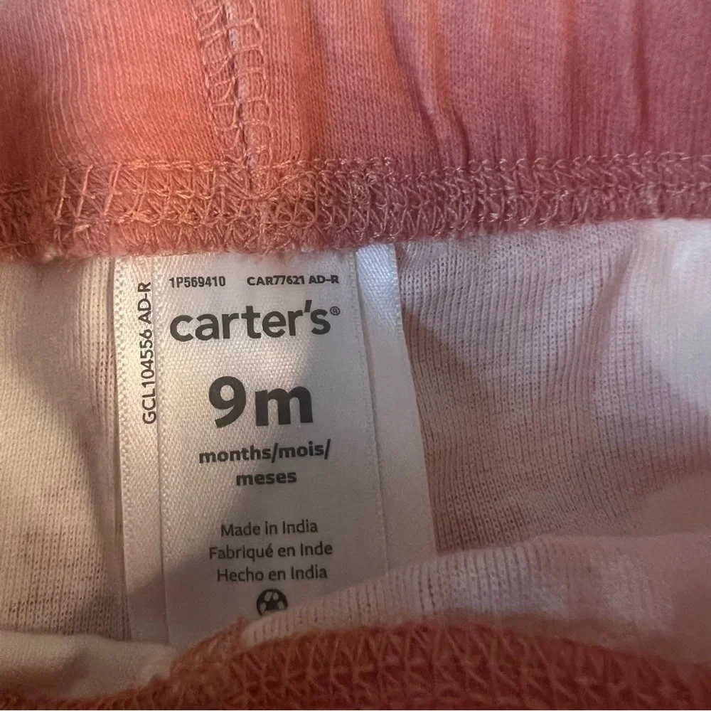 Carter's Peach Baby footie and pant set